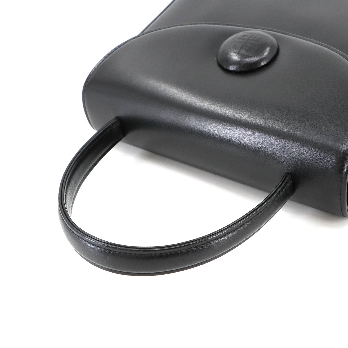 2way Hand Shoulder Bag Leather Black Purse