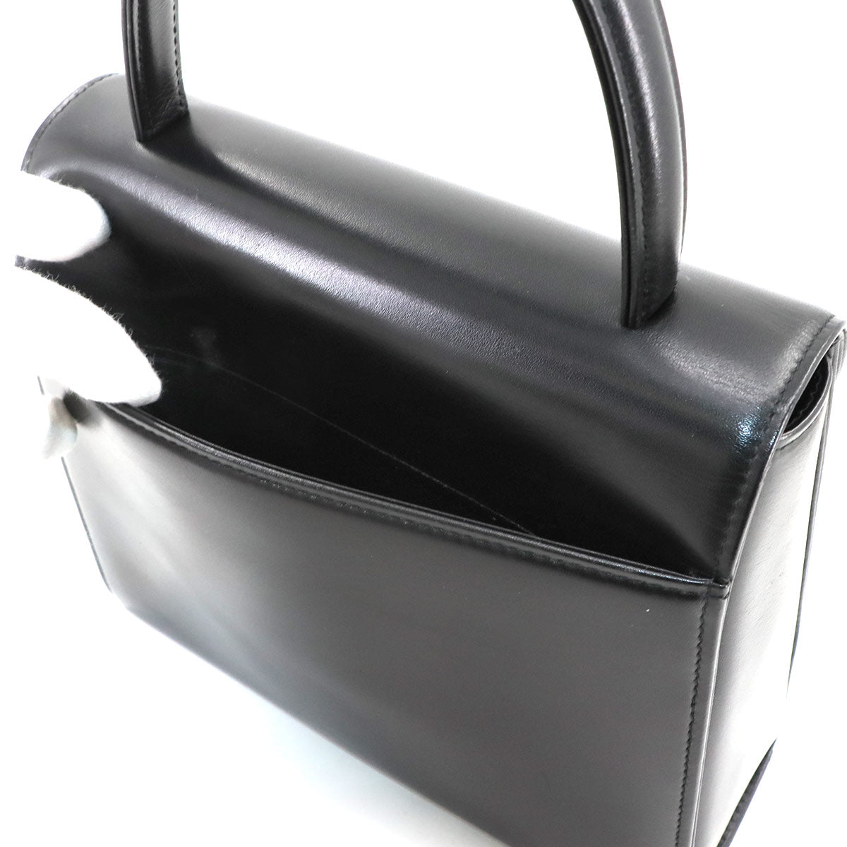 2way Hand Shoulder Bag Leather Black Purse