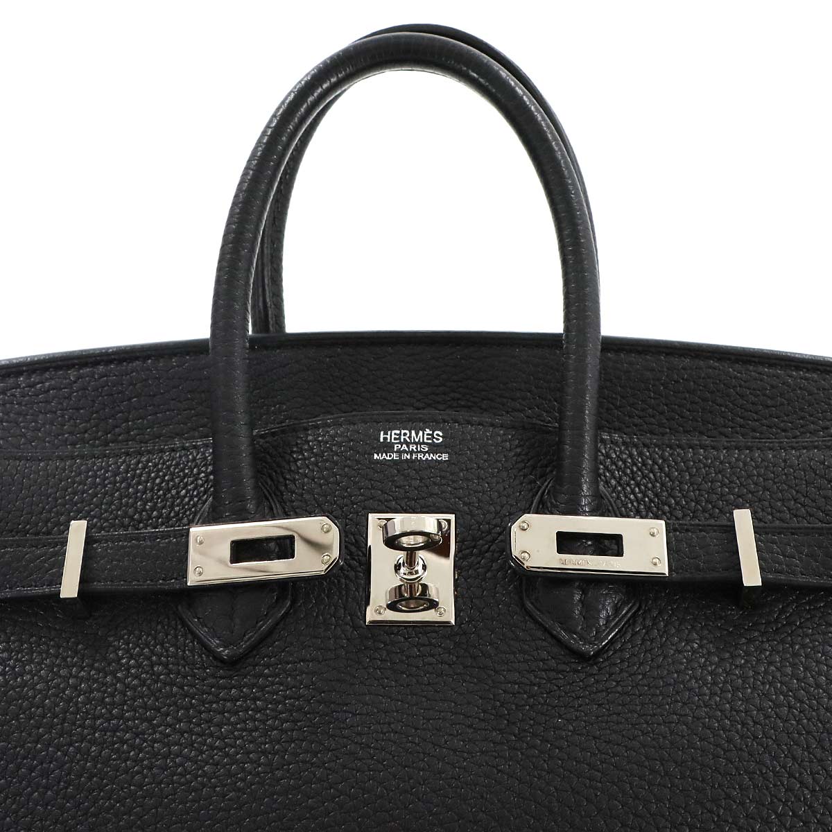 Birkin 25 Veau Togo Black Hand Bag Purse