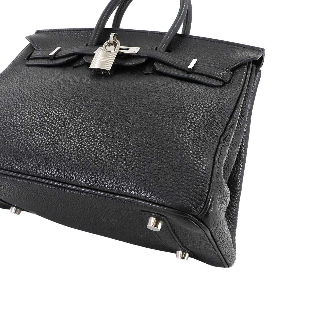 Birkin 25 Veau Togo Black Hand Bag Purse