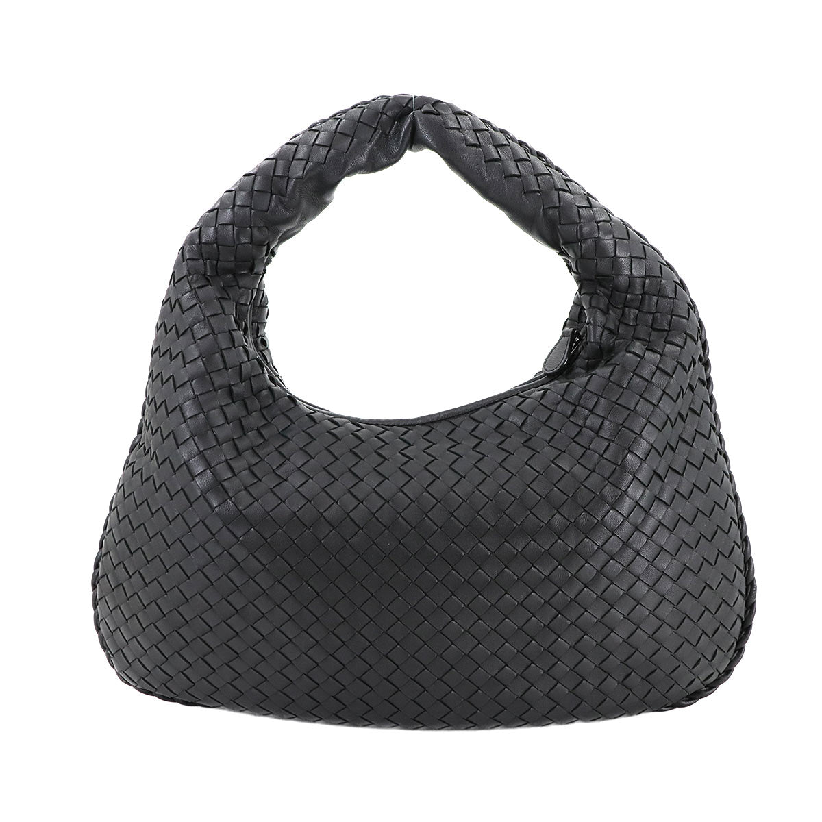 Intrecciato Shoulder Bag Leather Black 115653