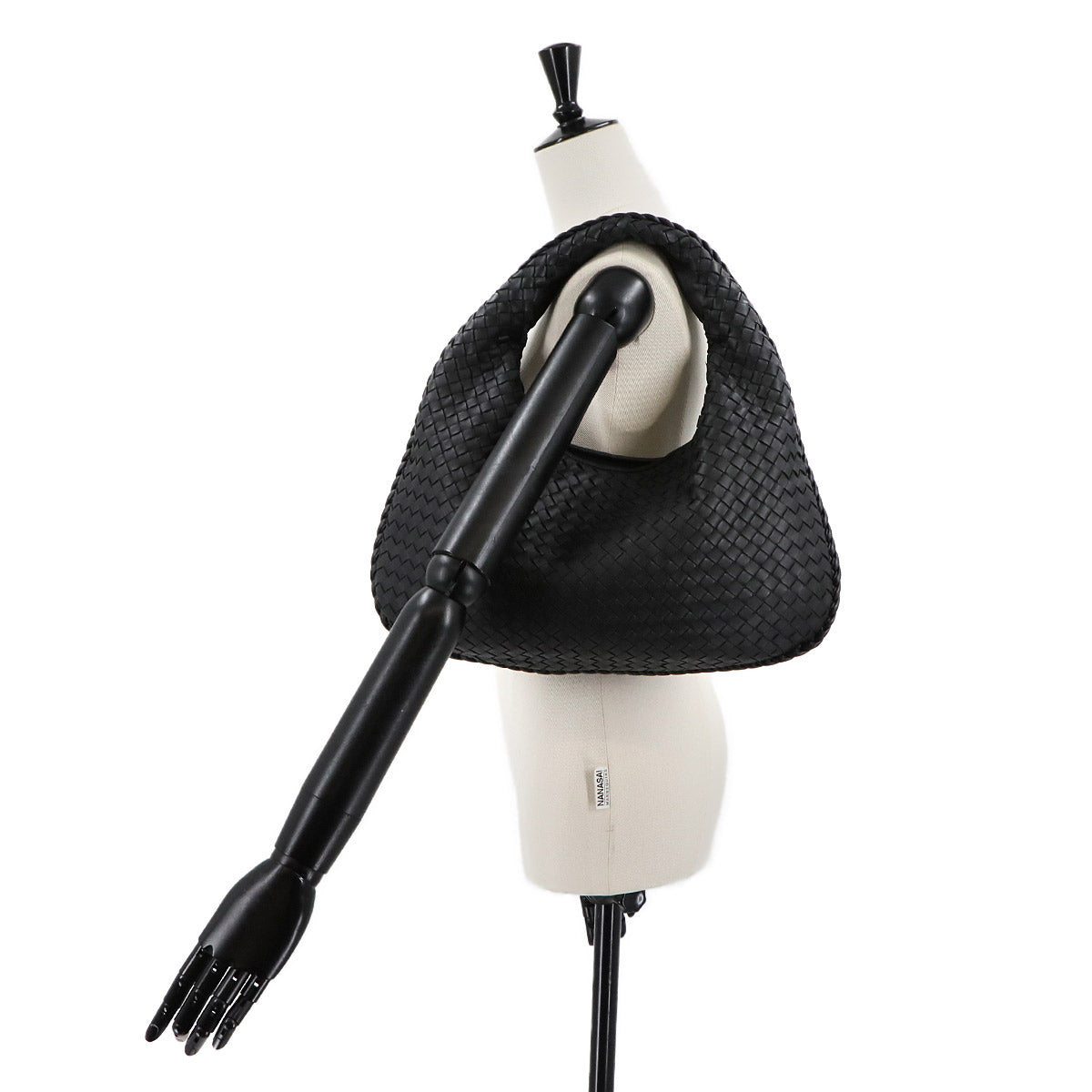 Intrecciato Shoulder Bag Leather Black 115653