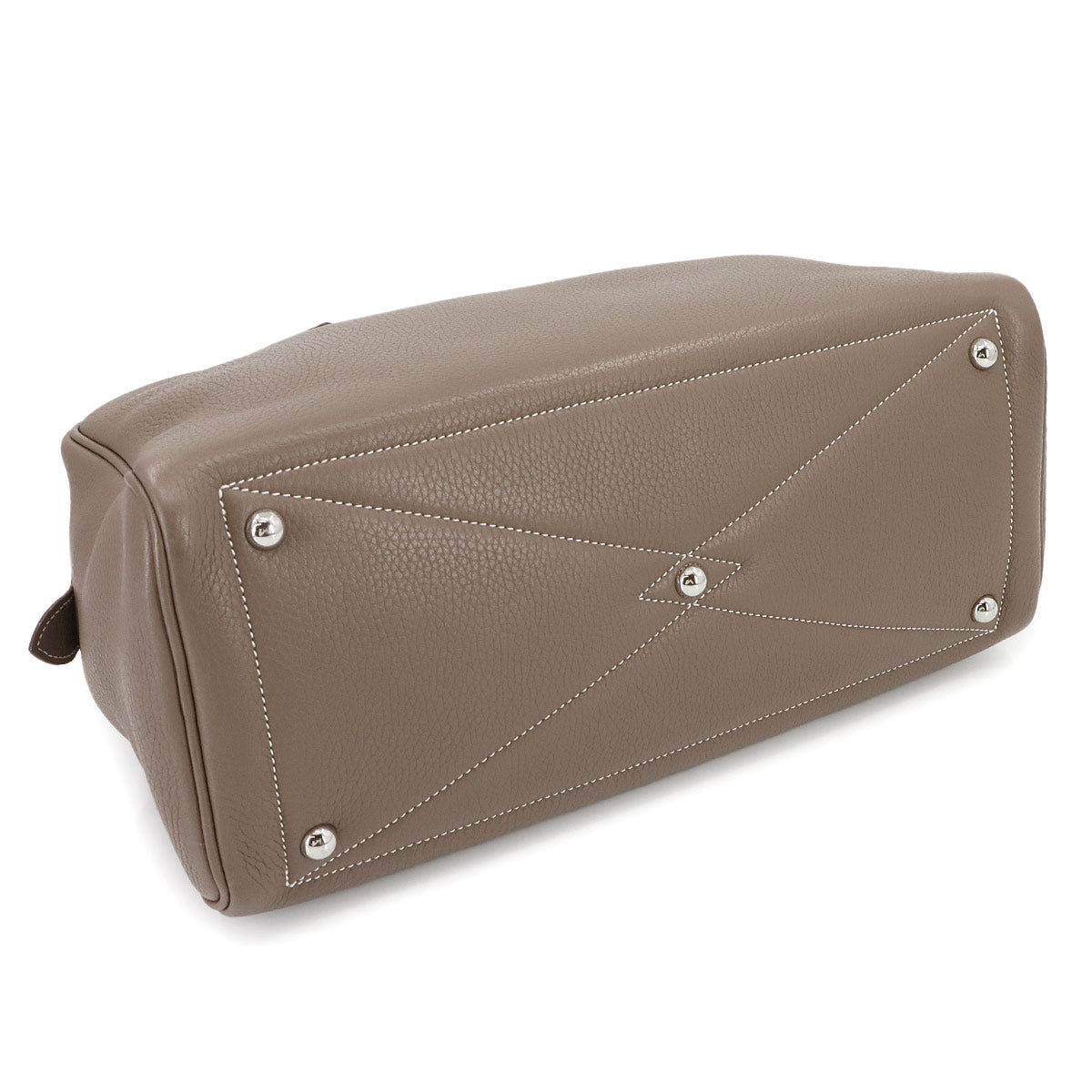 Victoria2 35 Hand Bag Taurillon Clemence Etoupe Purse