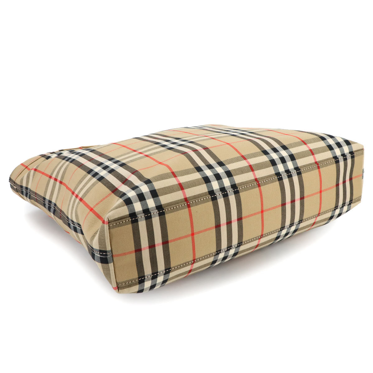 Nova Check Tote Shoulder Bag Canvas Beige Plaid 8017740