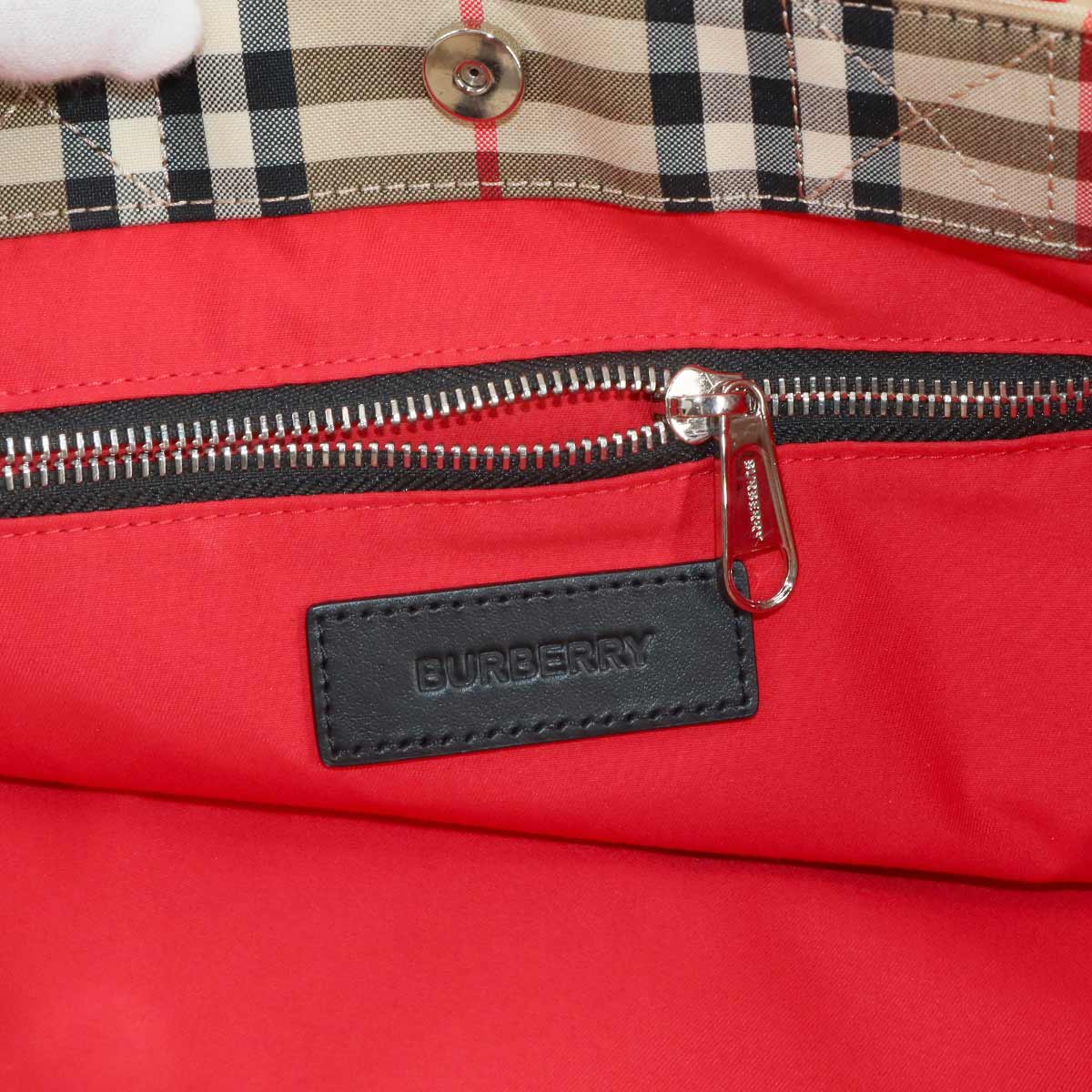 Nova Check Tote Shoulder Bag Canvas Beige Plaid 8017740