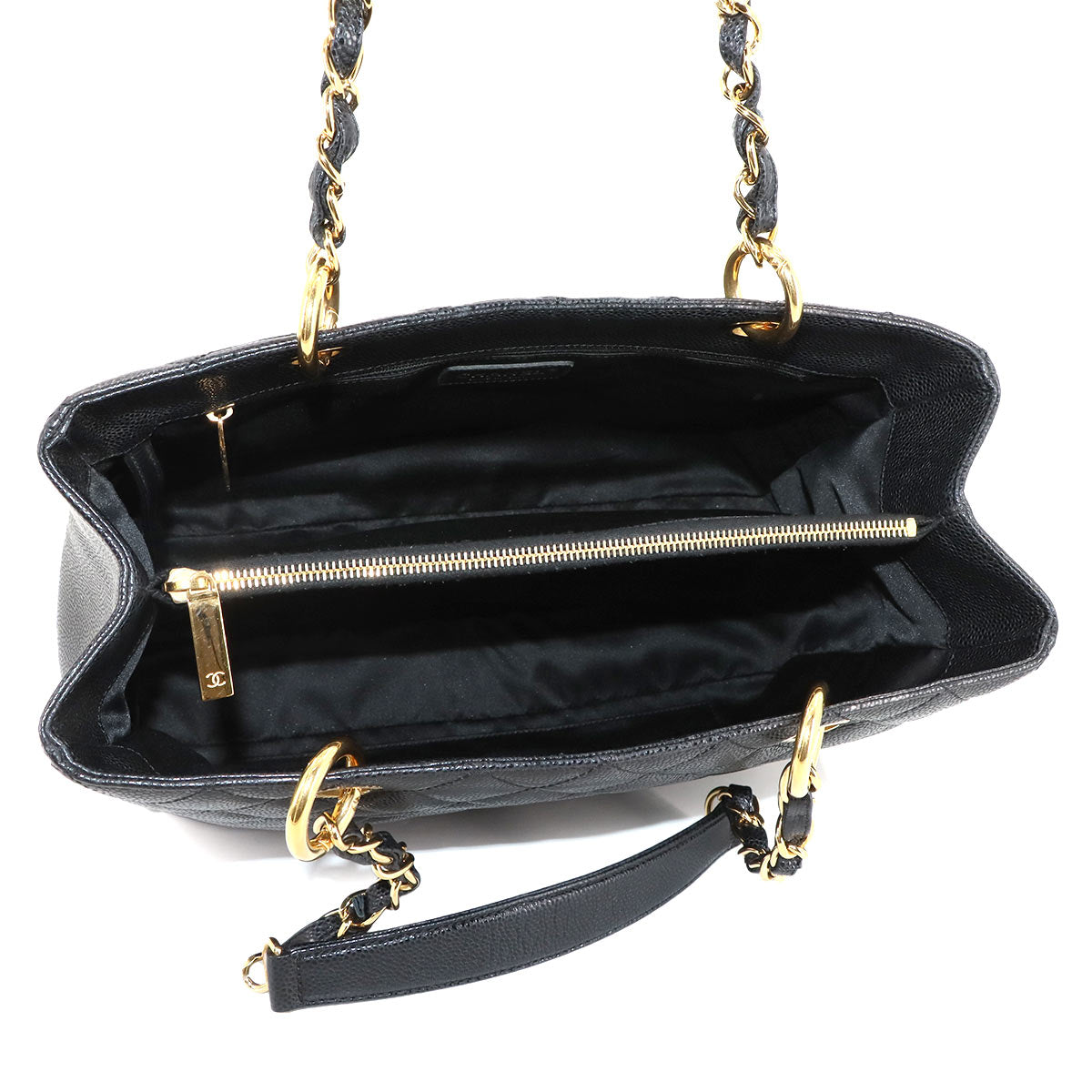 Grand Shopping Tote Bag GST Leather Black A50995