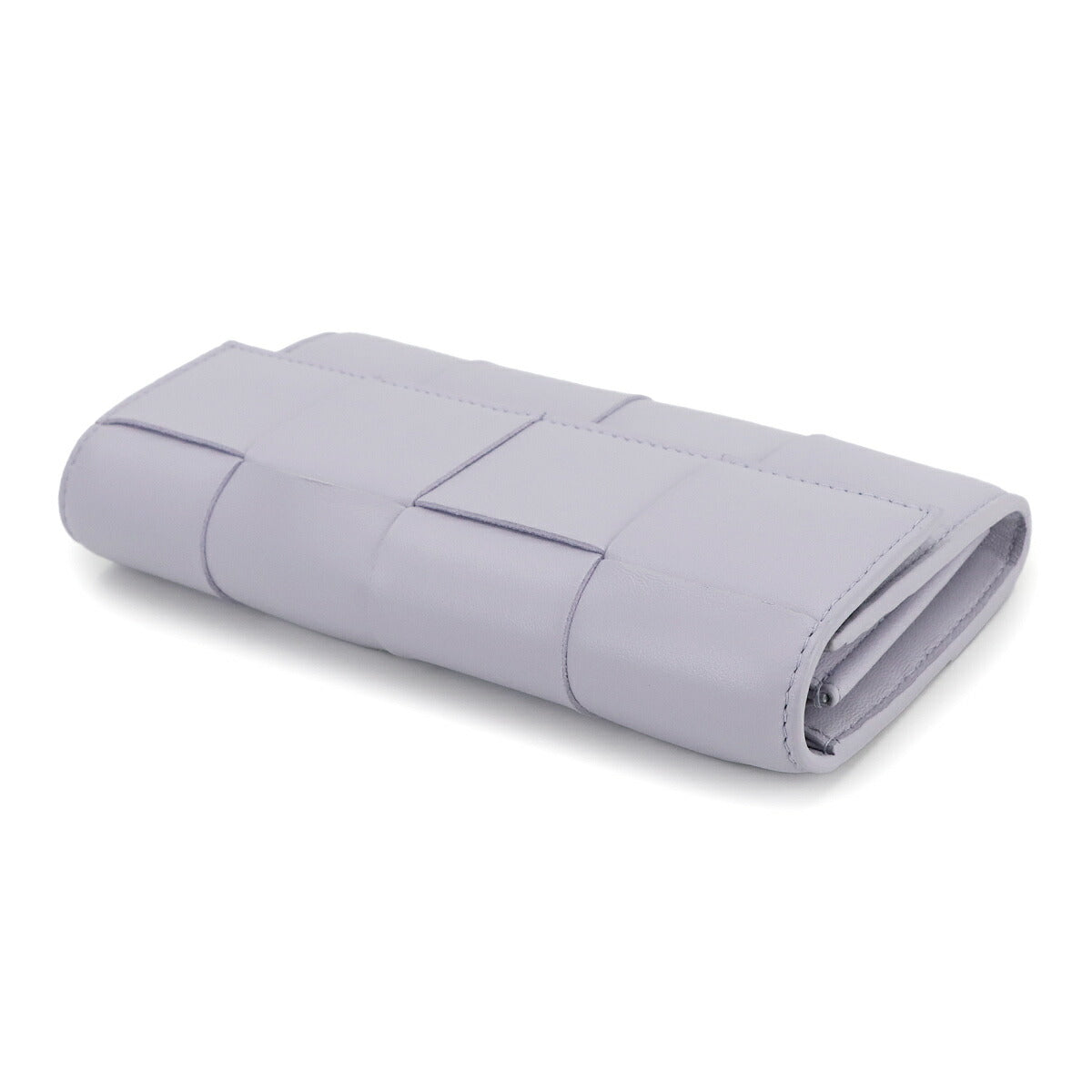 Maxi Intrecciato Long Wallet Leather Light Purple 667433