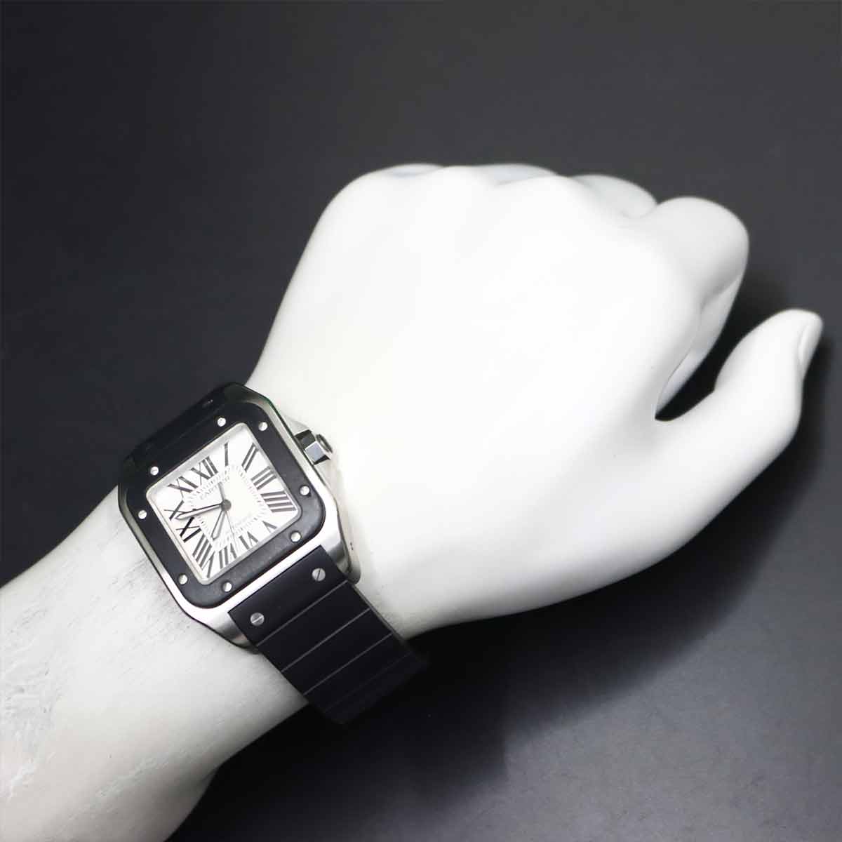 Santos 100 LM W20121U2 Automatic Silver Dial mens Watch