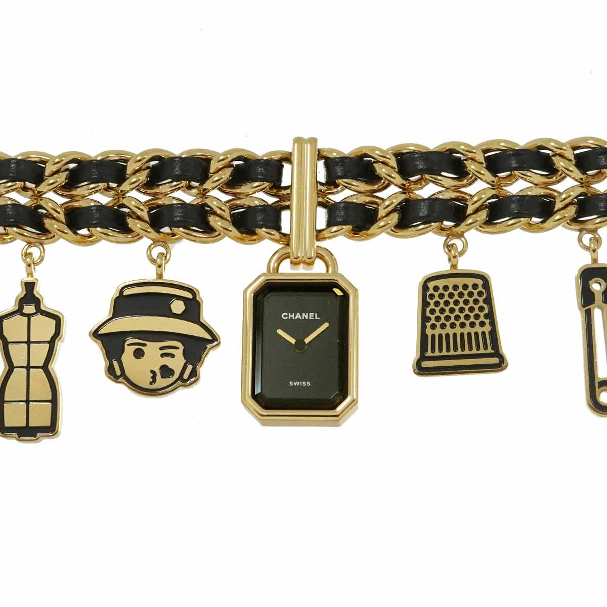 Premiere Charm CoutureM H9859 Vintage Quartz Black Dial Ladies