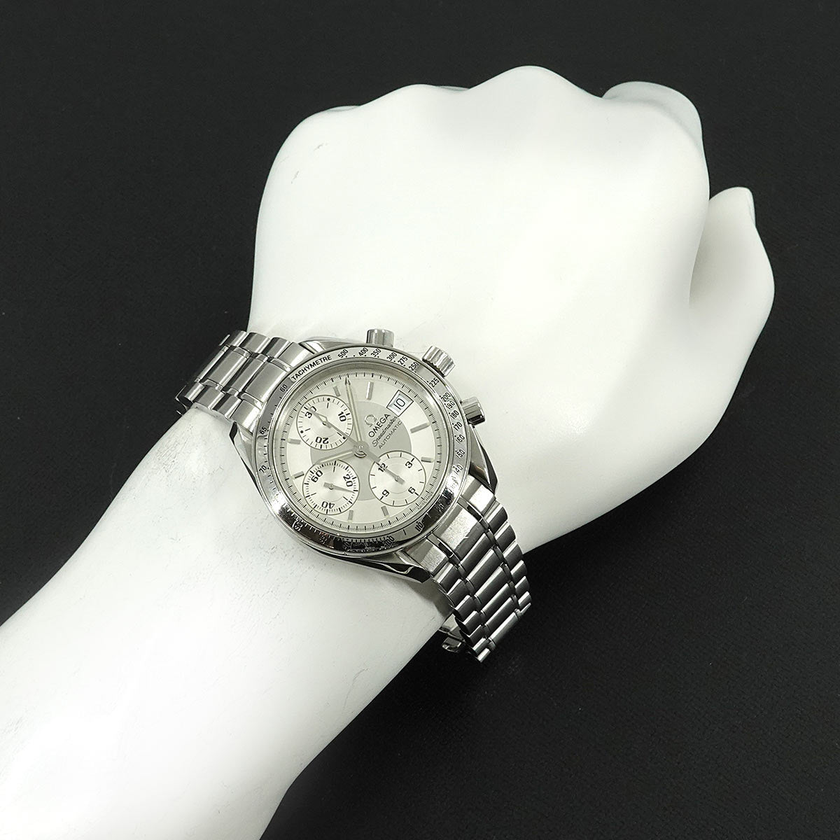 Speedmaster Date 3513 30 Chronograph Automatic Silver Dial Mens