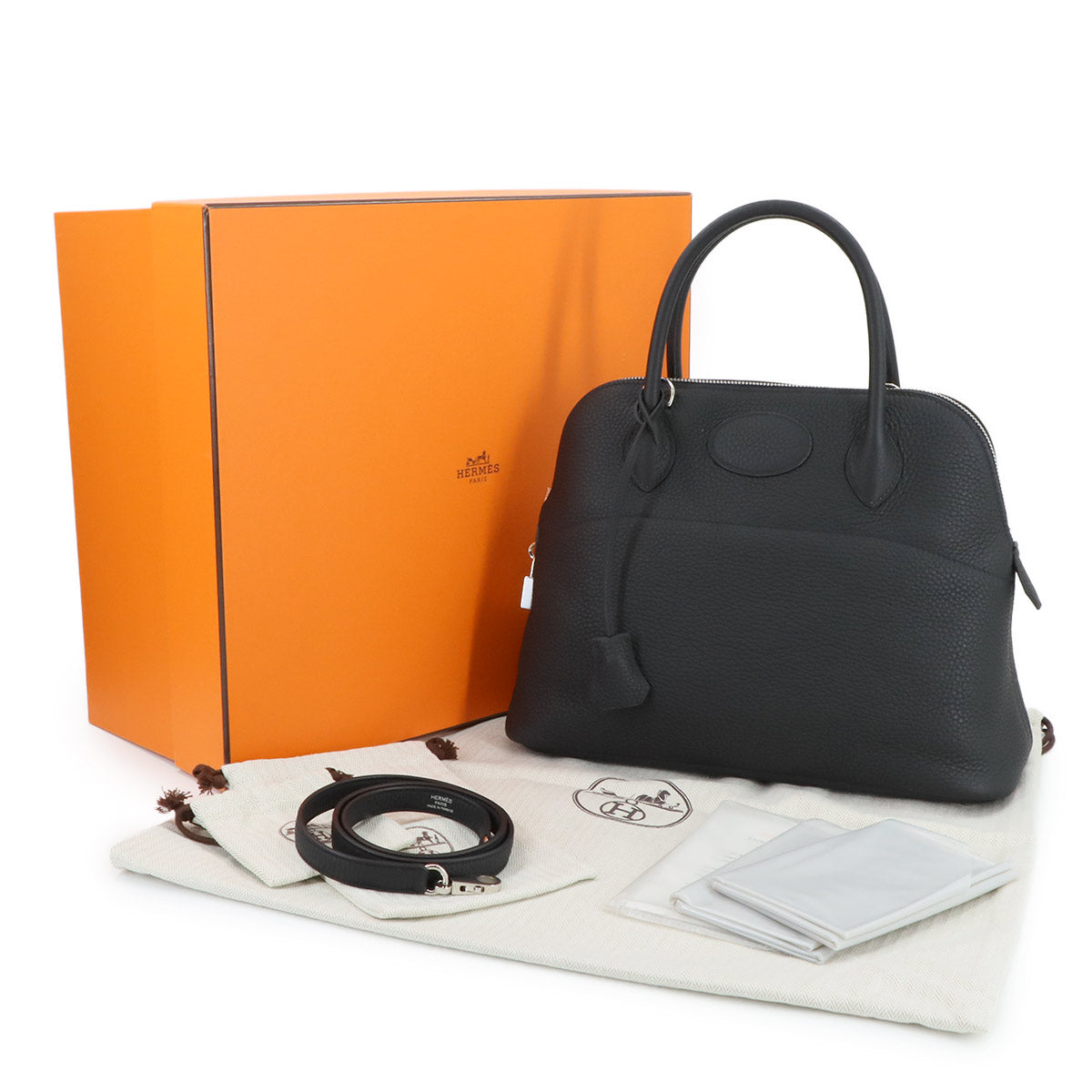 Bolide 31 2way Hand Shoulder Bag Taurillon Clemence Black