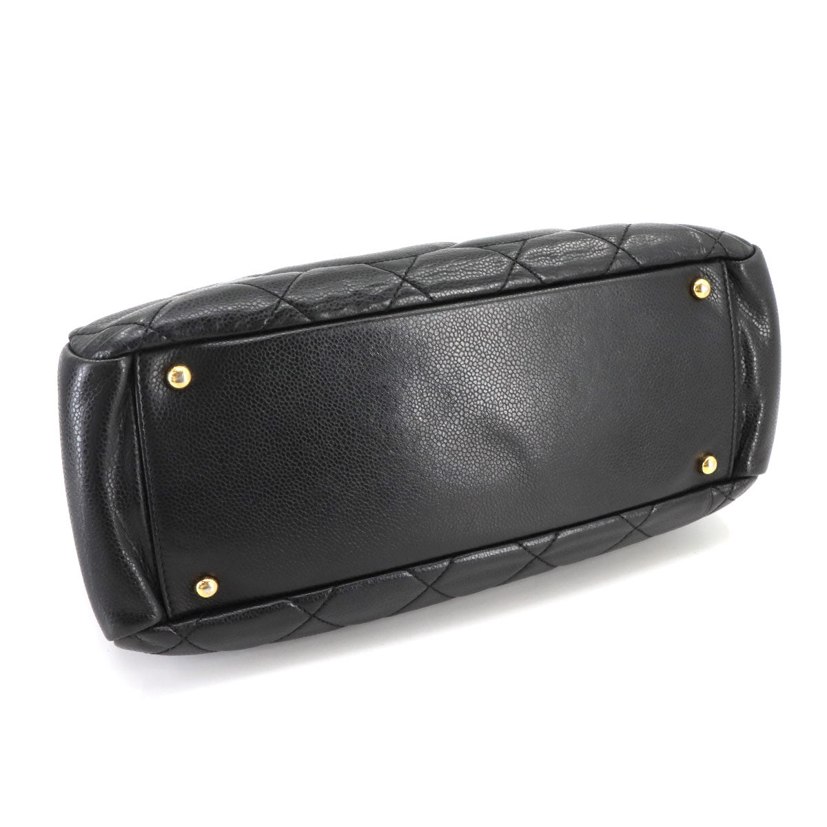 CC Timeless Soft Quilted Leather Shopping Tote Bag Black A67294