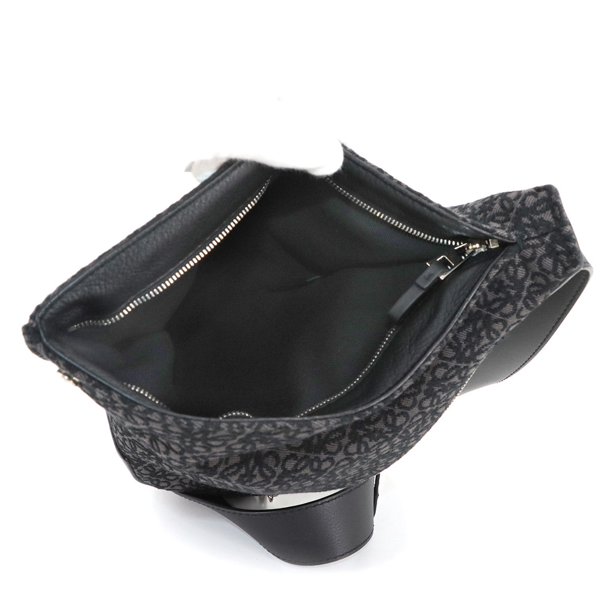 Anton Sling Bag Crossbody Bag Canvas Leather Black Purse