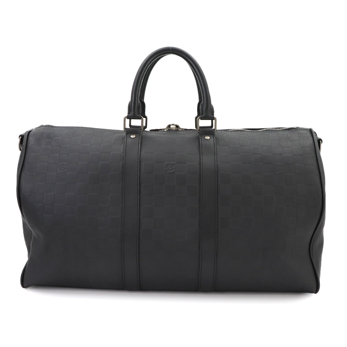 Damier Infini Keepall Bandouliere 45 Luggage Onyx N41145