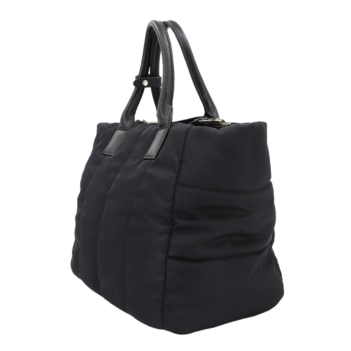 Bomber 2way Tote Shoulder Bag Nylon Leather Nero 1BG636