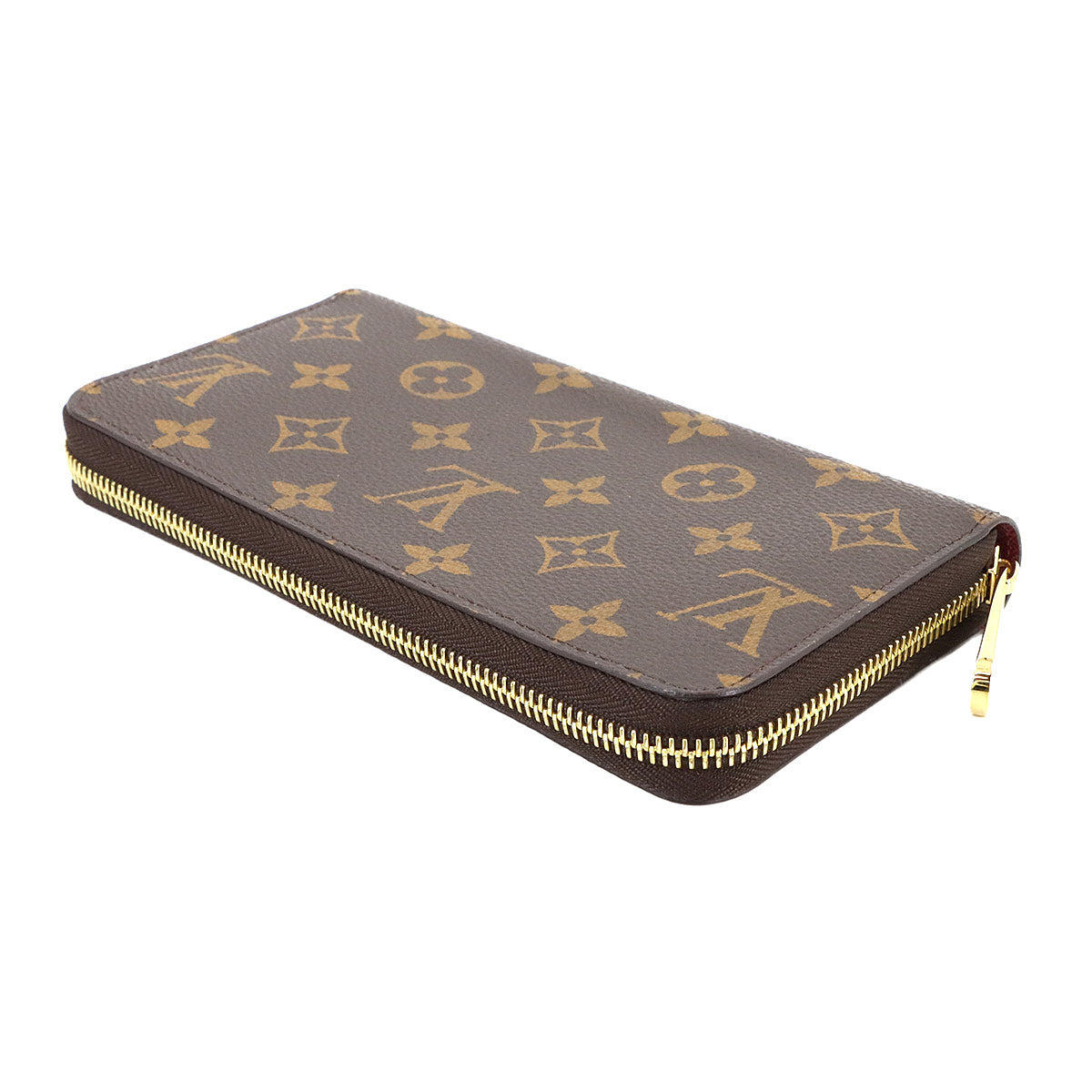 Monogram Zippy Wallet Long Brown Fuchsia M41895 Purse