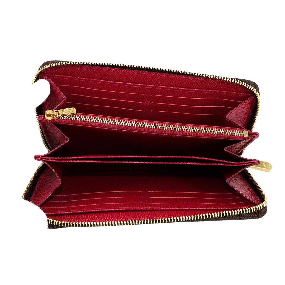 Monogram Zippy Wallet Long Brown Fuchsia M41895 Purse