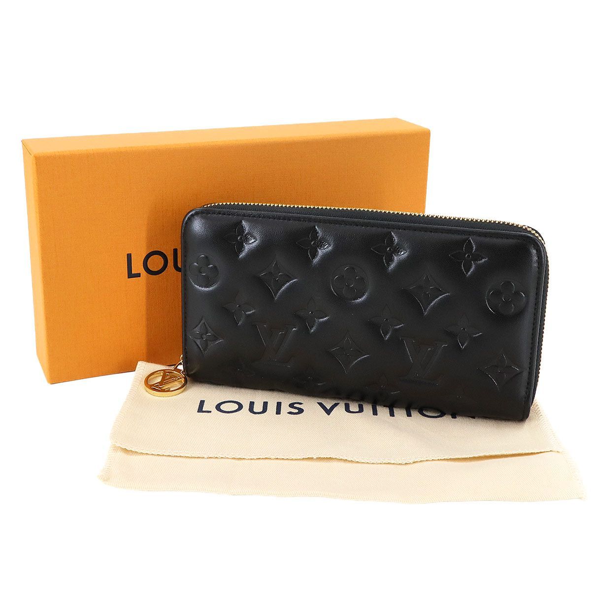 Monogram Coussin Zippy Wallet Leather Noir M81510 Purse