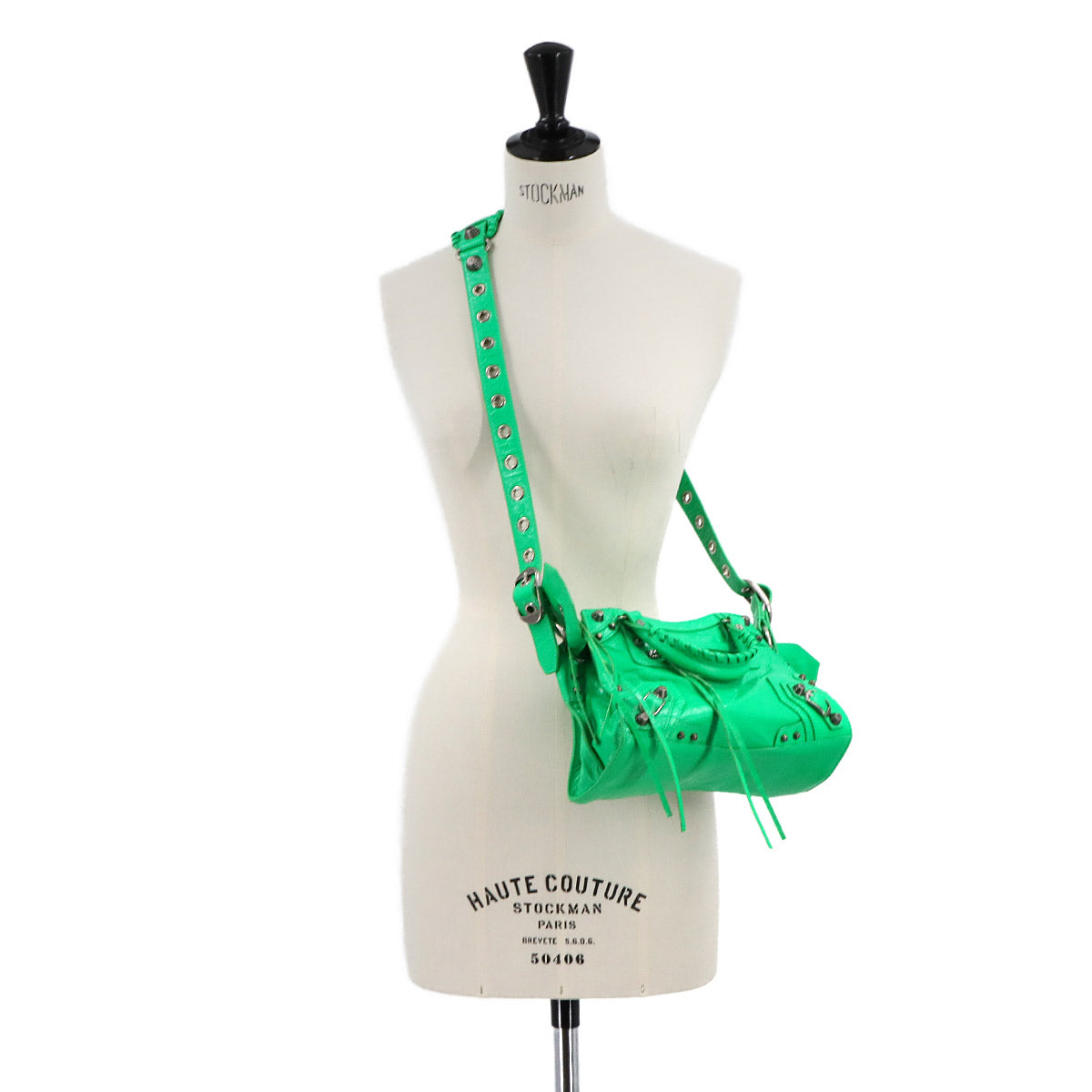 Neo Cagole XS Hand Shoulder Bag Leather Green 700940