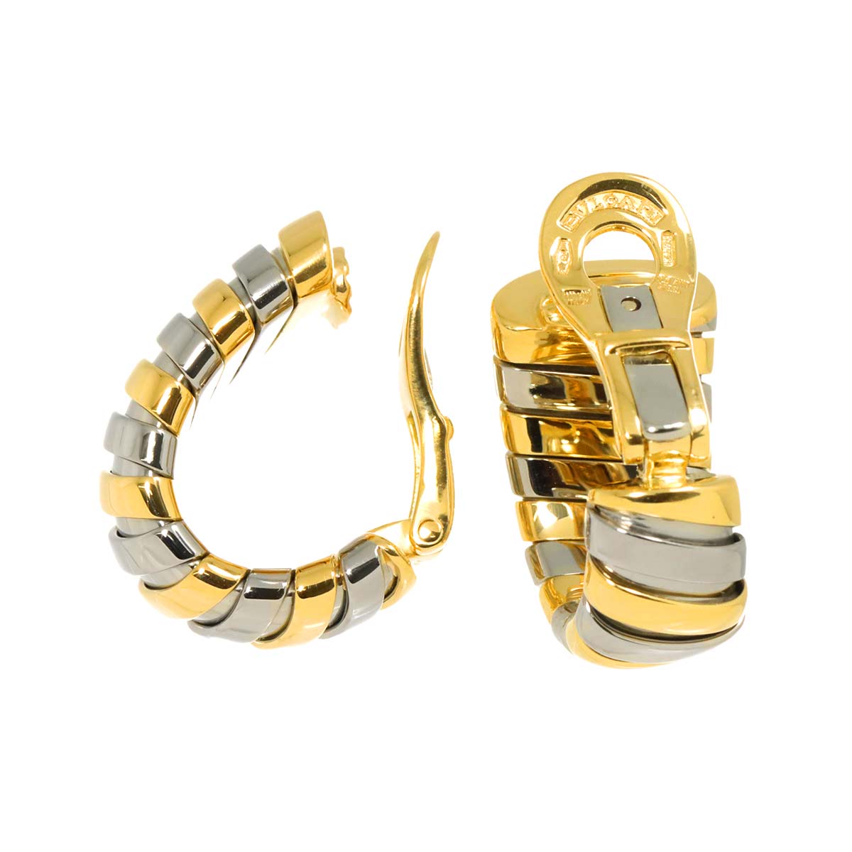 Tubogas Earring Clip-on 18K YG 750 SS