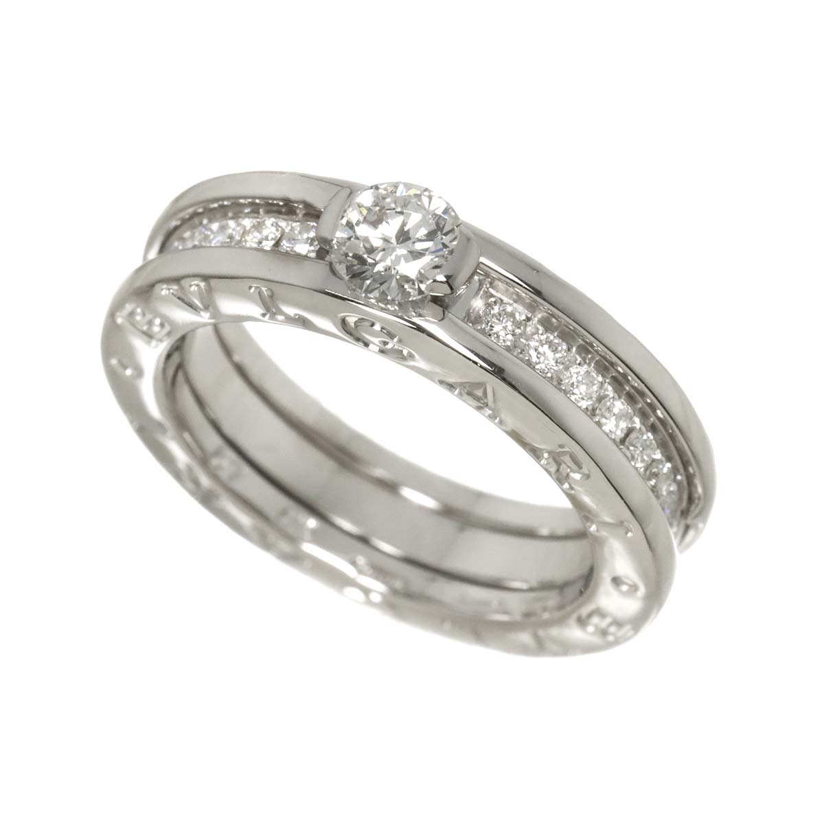 Diamond 0.31ct D/VS1 Ring 18K WG size49 4.75-5(US)