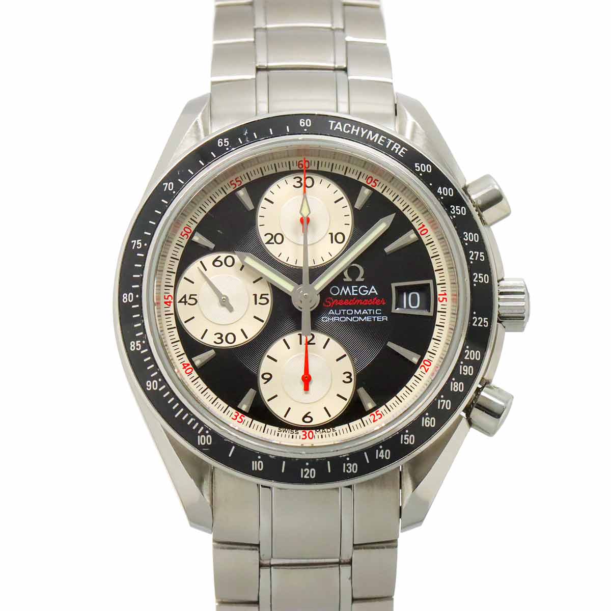 Speedmaster Date 3210.51 Chronograph Black Silver Dial Mens