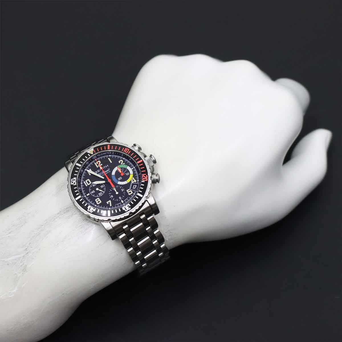 Rainbow Flyback El Primero 02 0480 405/24 Black Dial Mens