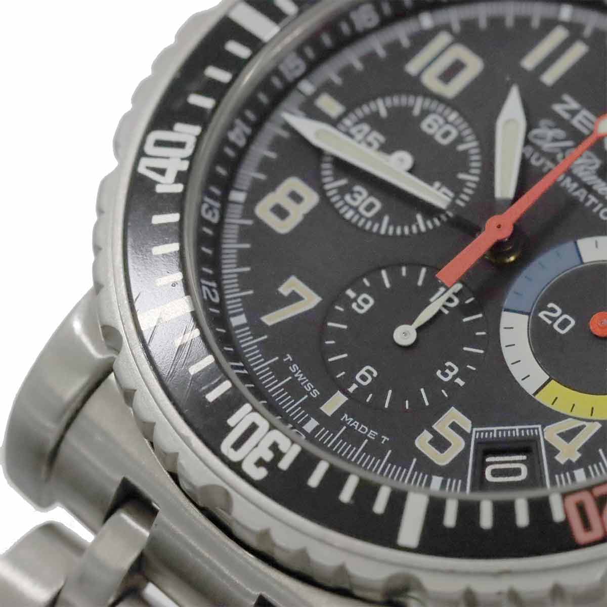 Rainbow Flyback El Primero 02 0480 405/24 Black Dial Mens