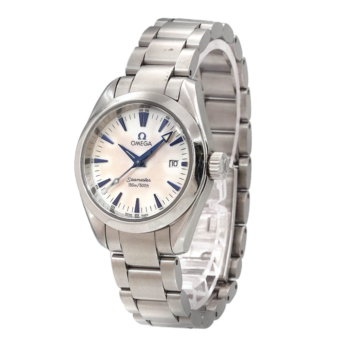 Seamaster Aqua Terra 2577.70 Date White Shell Dial Ladies