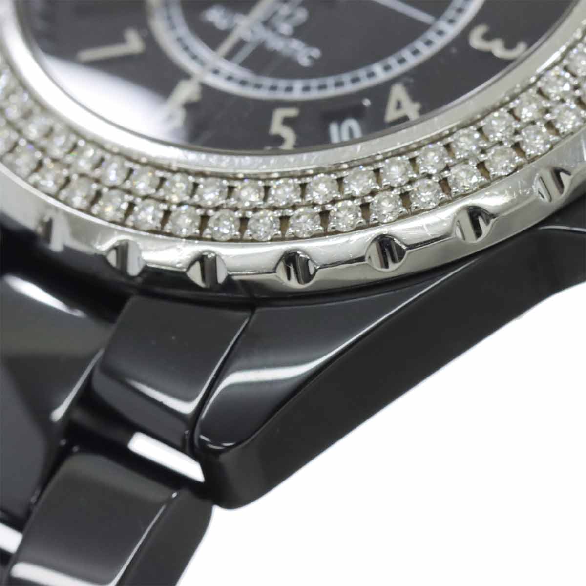 J12 38mm H0950 Bezel Diamond Automatic Black Dial Mens Watch