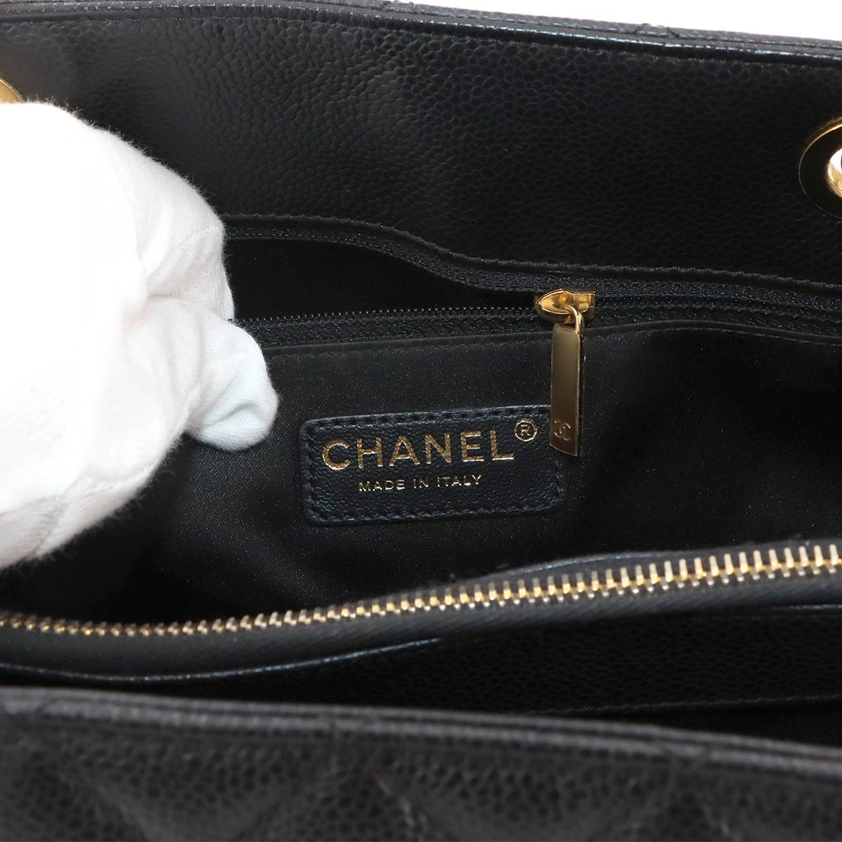 Grand Shopping Tote Bag GST Leather Black A50995