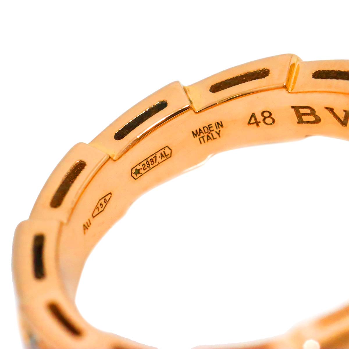 Serpenti Viper Diamond Ring 18K PG 750 size48 4.5(US)