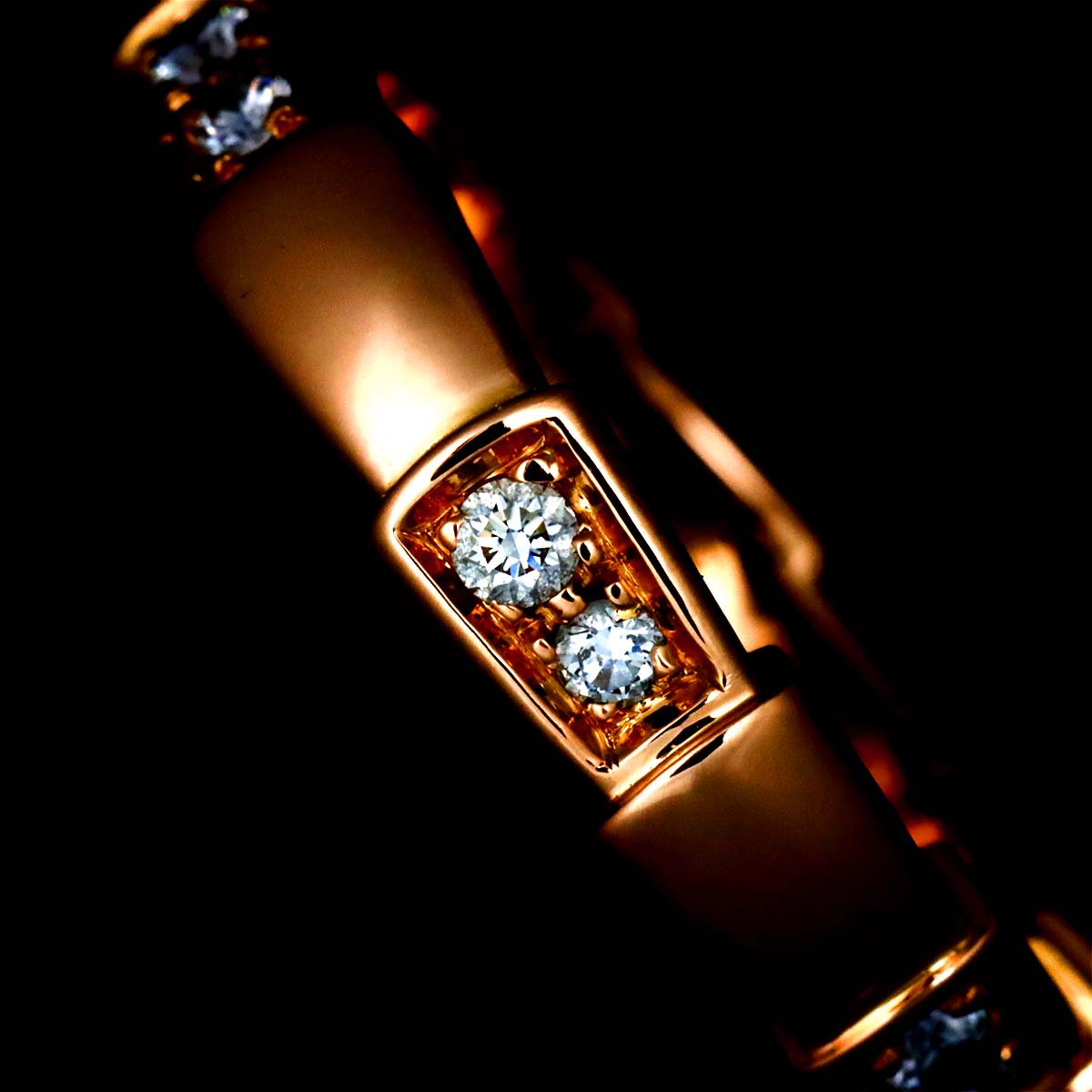 Serpenti Viper Diamond Ring 18K PG 750 size48 4.5(US)