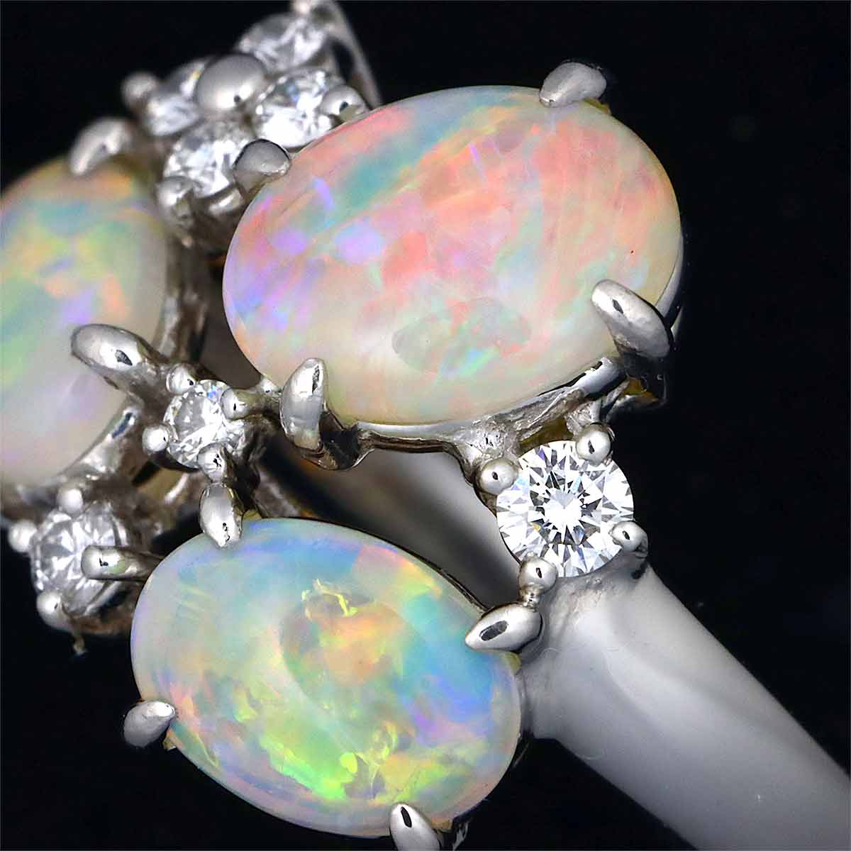 TASAKI Opal Diamond 0.15ct Ring Platinum size6.25-6.5(US)