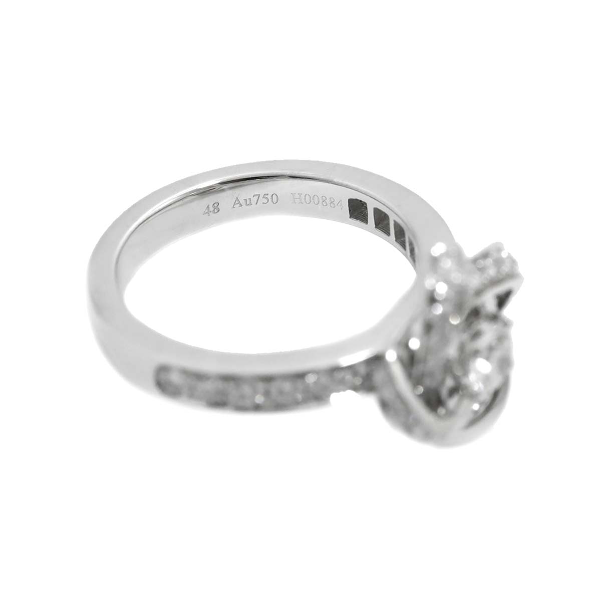 Pivoine Diamond Ring 18K WG 750 Size48 4.5(US)