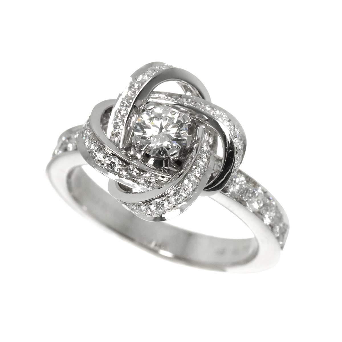 Pivoine Diamond Ring 18K WG 750 Size48 4.5(US)