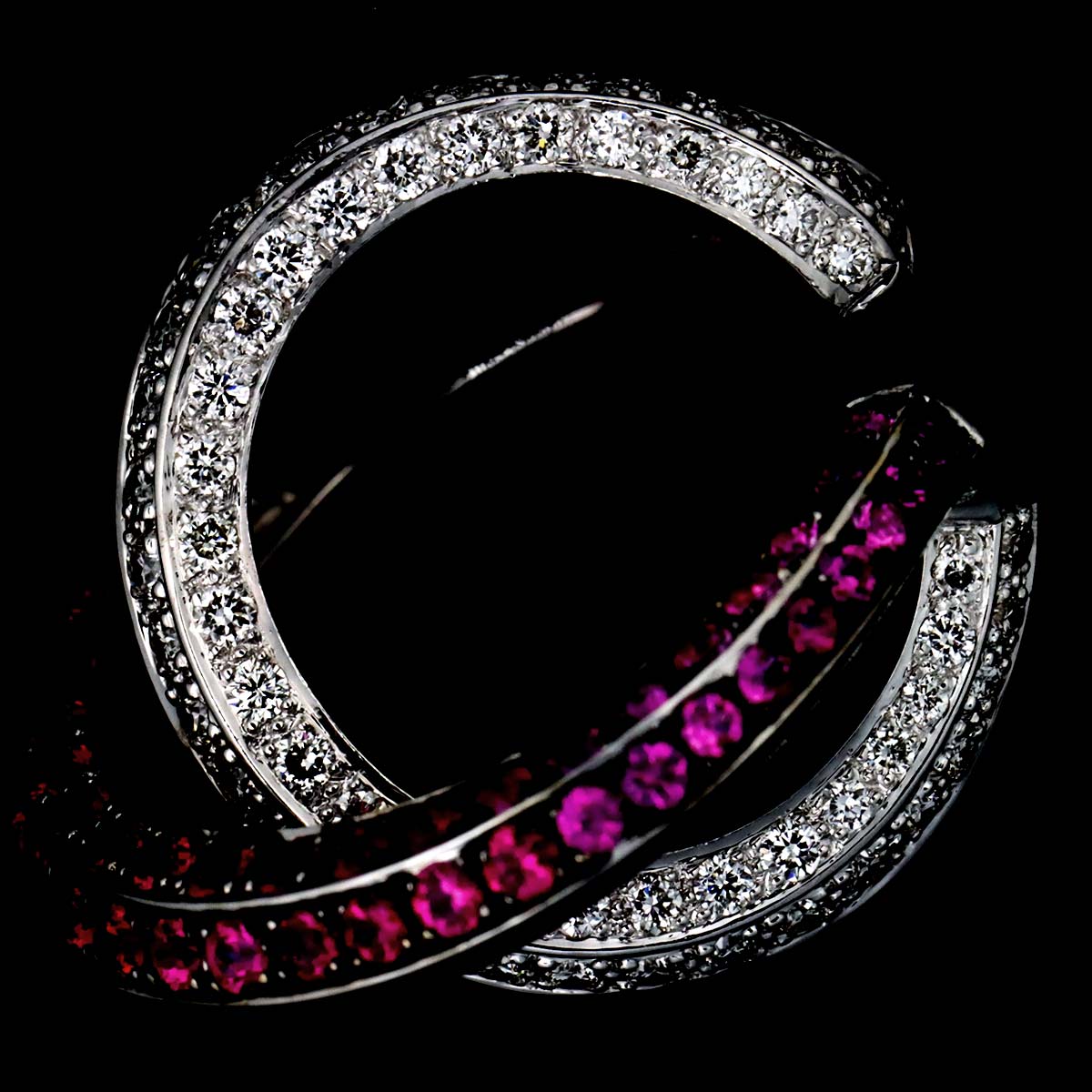 Ruby 0.90ct Diamond 0.43ct Pendant Top 18K WG 750