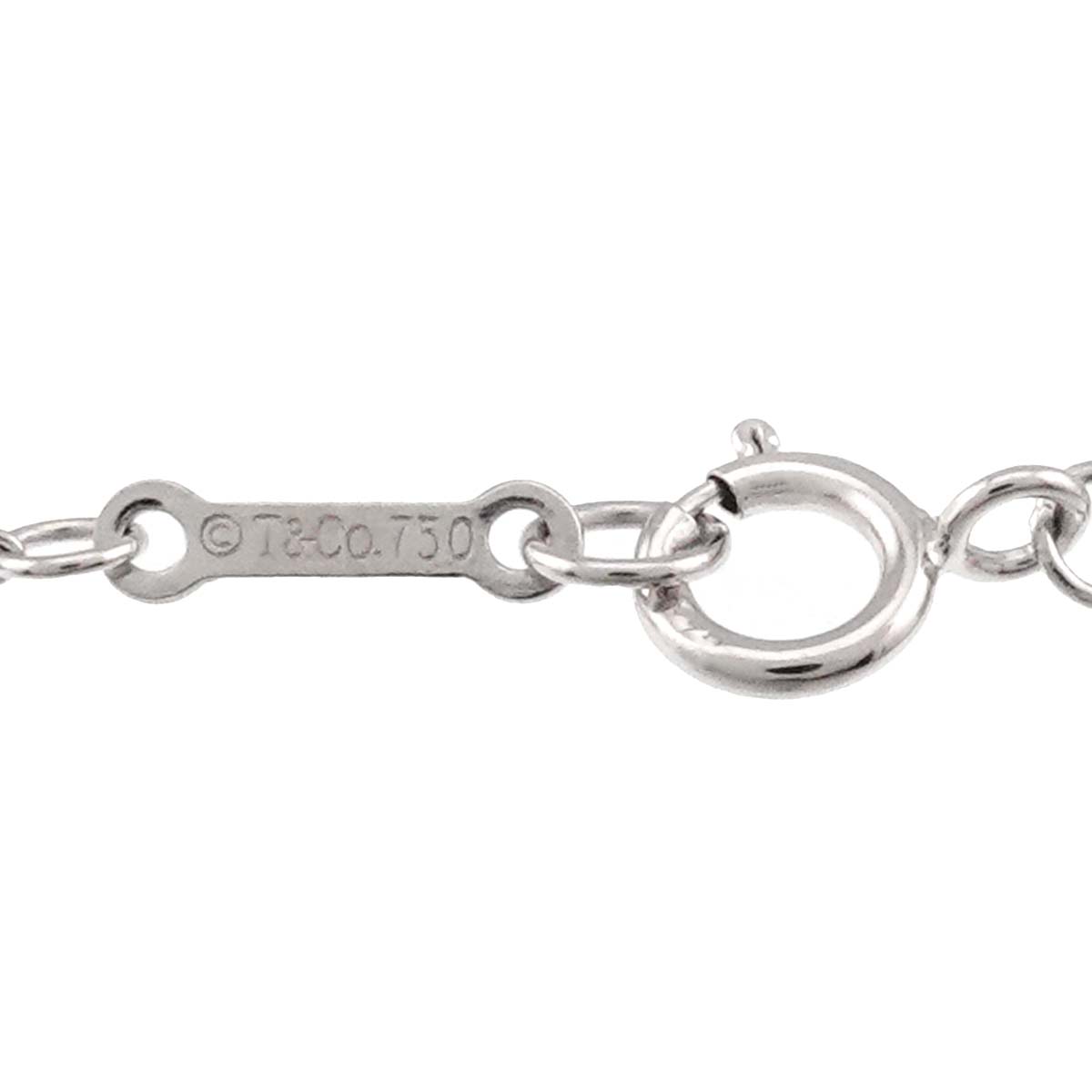 TIFFANY Co. Interlocking Circle Diamond Necklace 18K White Gold 750