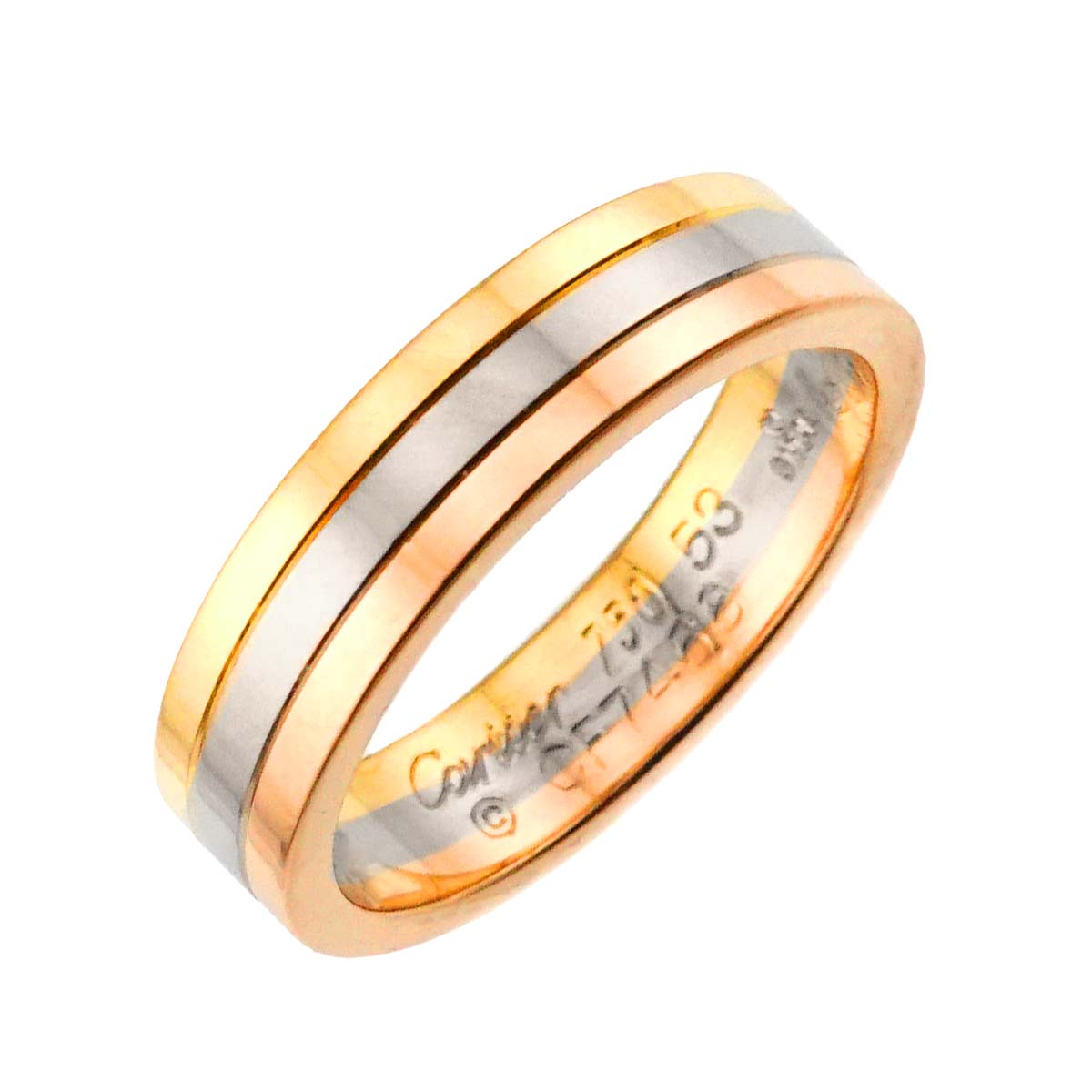 Cartier VENDOME Ring 18K YG WG PG 750 Size56 6-6.25(US)
