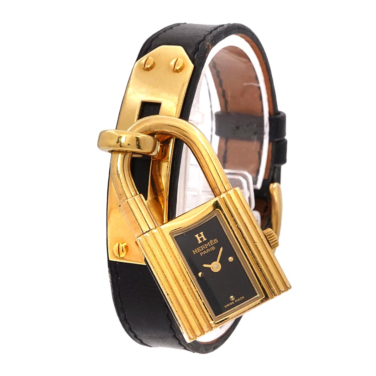 KELLY Watch Quartz Black Dial Leather Ladies Watch