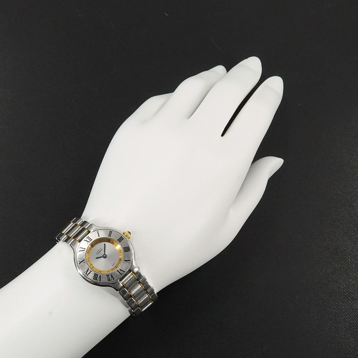 Must 21 Two Tone W10075R6 Quartz Silver Gold Dial Ladies
