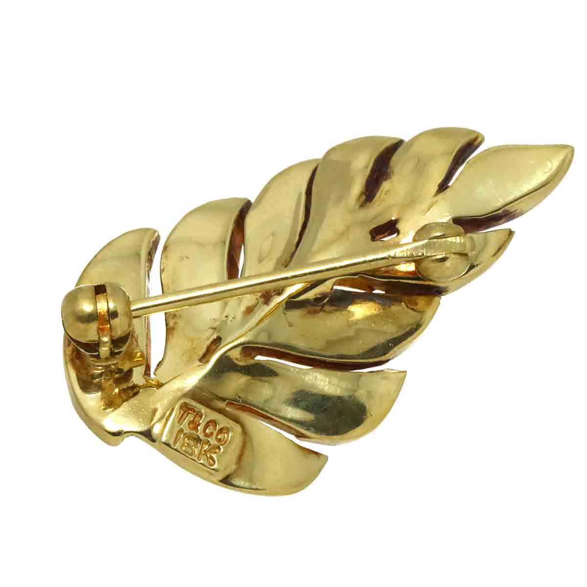 Leaf Brooch 18K Yellow Gold 750