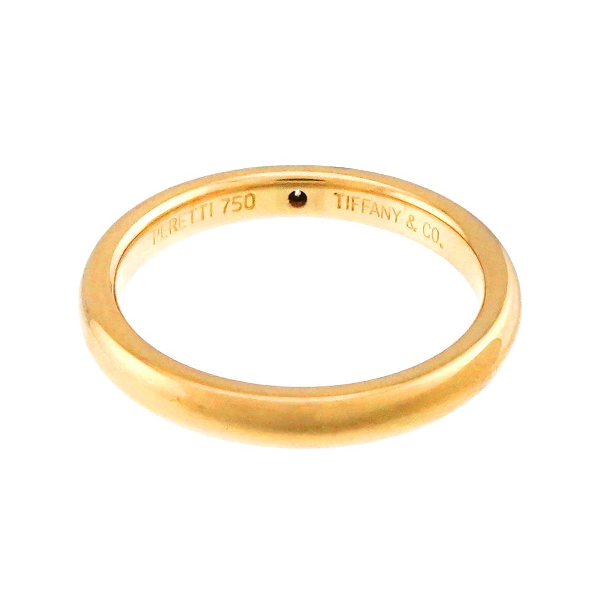 Stacking Diamond 1P Ring 18K Yellow Gold 750 Size6(US)