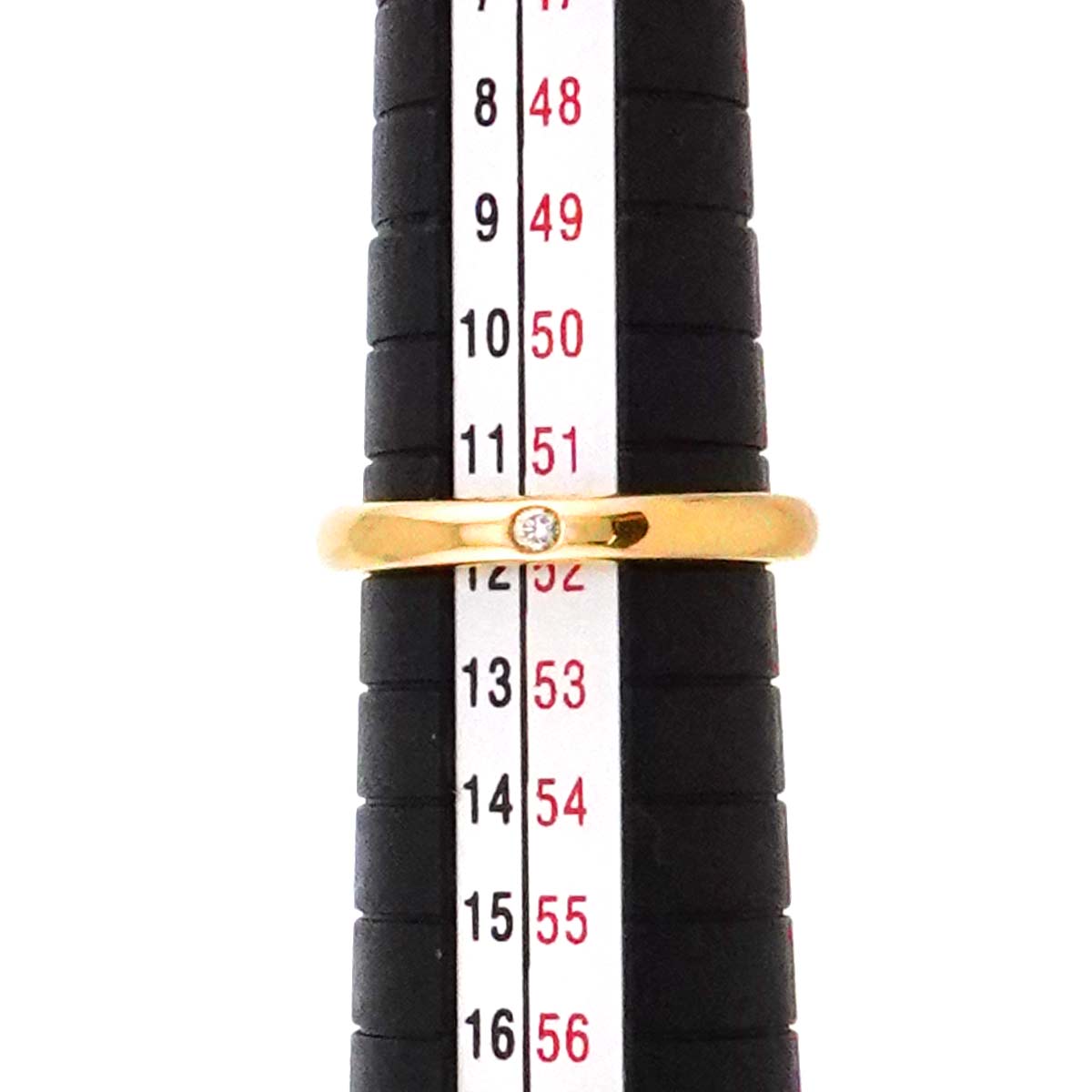 Stacking Diamond 1P Ring 18K Yellow Gold 750 Size6(US)