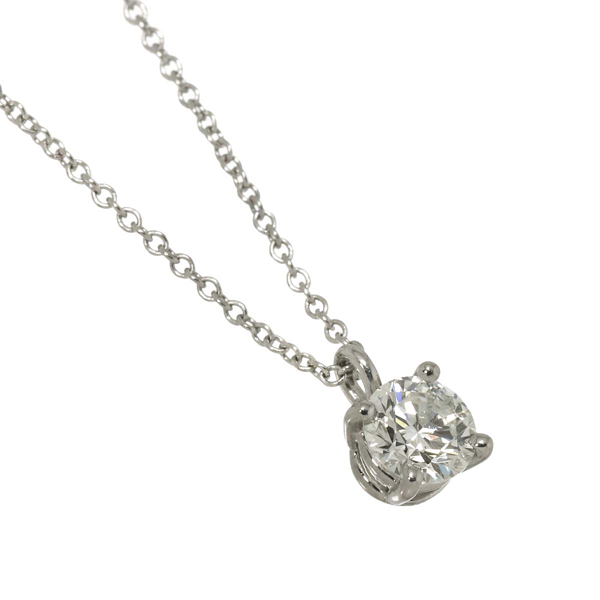 Solitaire Diamond Necklace Platinum