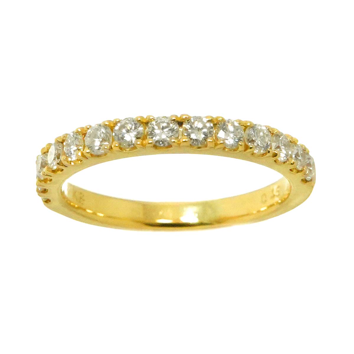 Diamond 0.45ct Ring 18K K18 YG Yellow Gold 750 size5.25(US)