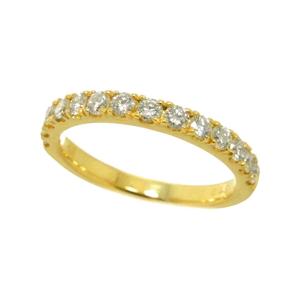 Diamond 0.45ct Ring 18K K18 YG Yellow Gold 750 size5.25(US)