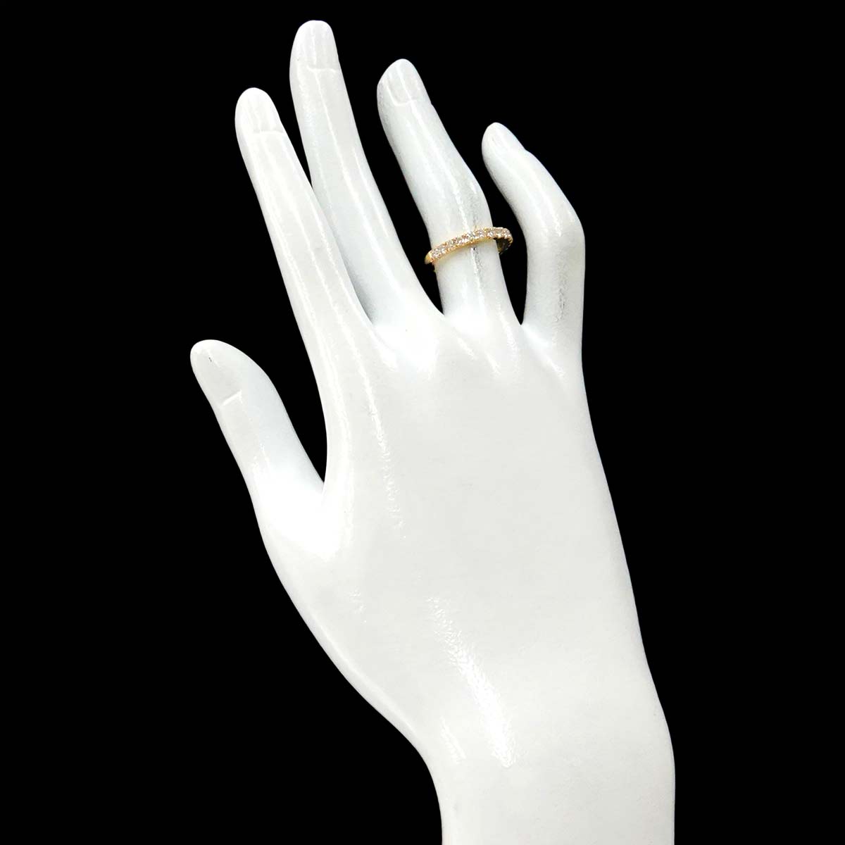 Diamond 0.45ct Ring 18K K18 YG Yellow Gold 750 size5.25(US)