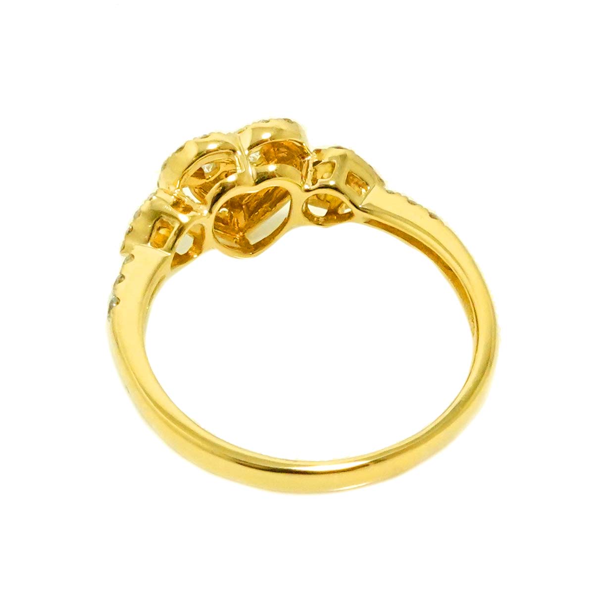Diamond 0.60ct Ring 18K K18 YG Yellow Gold 750 size7.75-8(US)