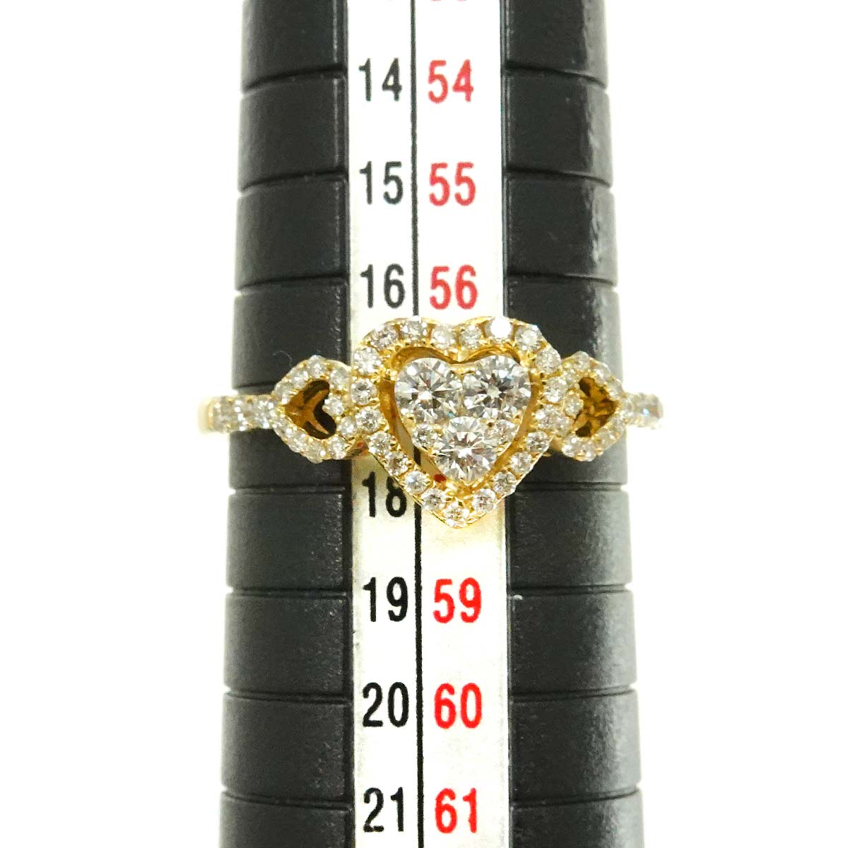 Diamond 0.60ct Ring 18K K18 YG Yellow Gold 750 size7.75-8(US)